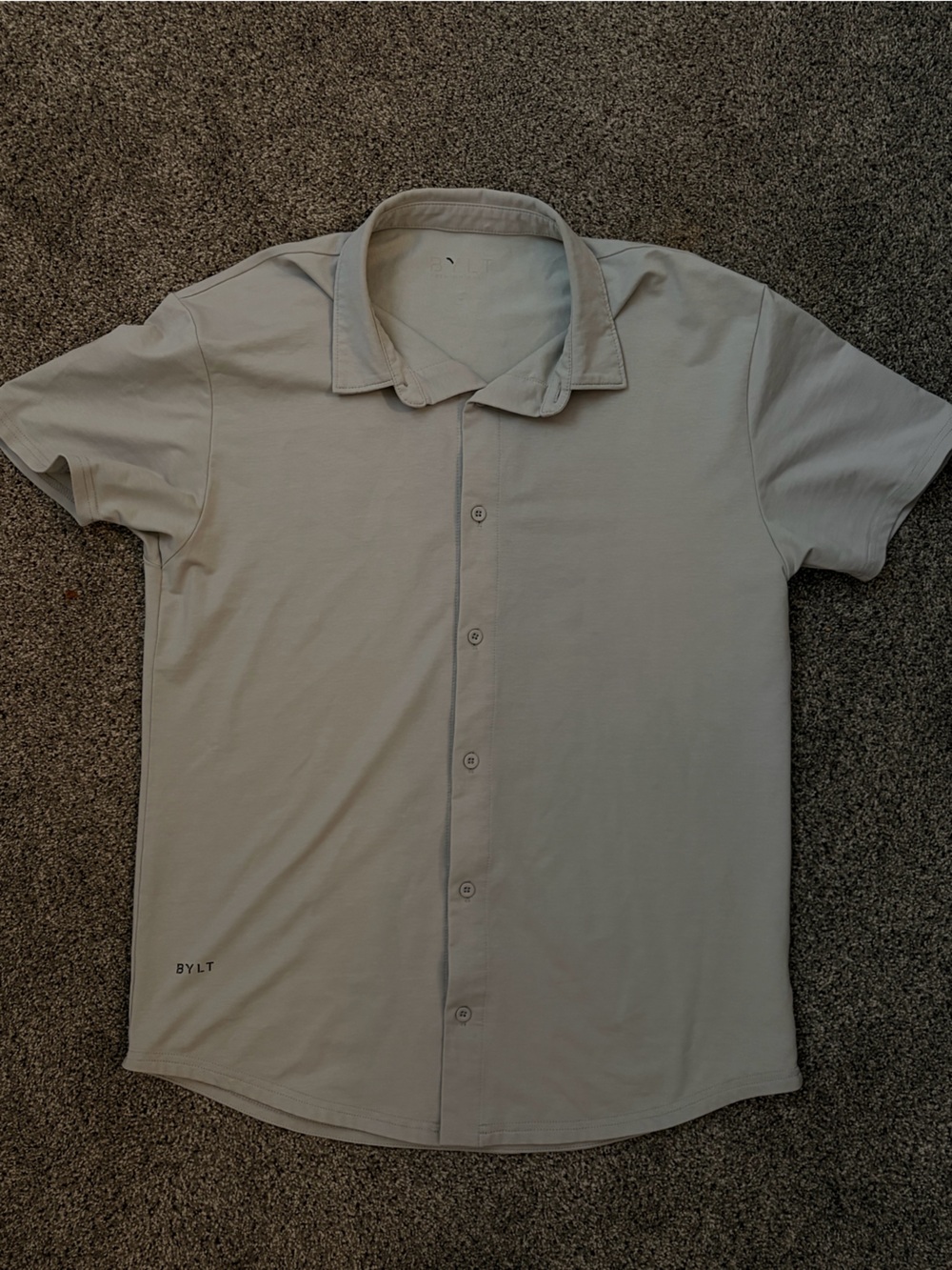 Light Gray Men's BYLT Medium Lux Button Down
